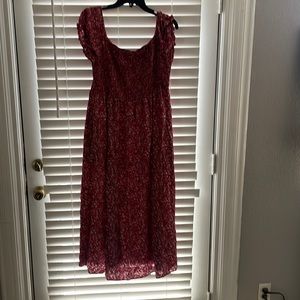 Red flowery dress
